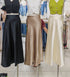 Satin Long Skirt